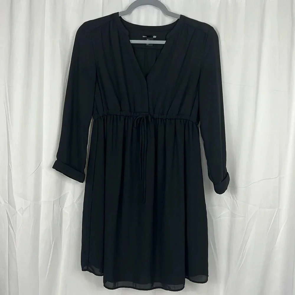 H&M Mama Black Maternity Dress Size‎ Small